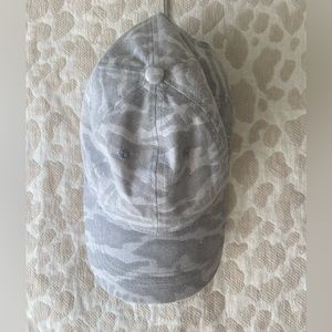 Anthropologie silver leopard ball cap